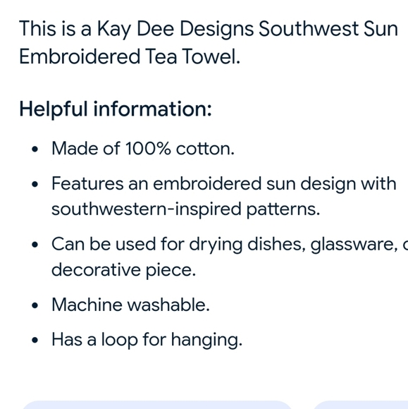 KAY DEE DESIGN SOUTHWESTERN DISH TOWEL SET OF TWO SUN KOKOPELLI TEAL RUST STRIPE - Picture 11 of 12